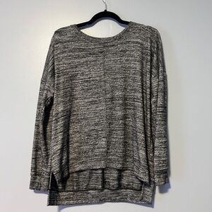 Velvet Charcoal Heathered Long Sleeve Jersey Soft Light